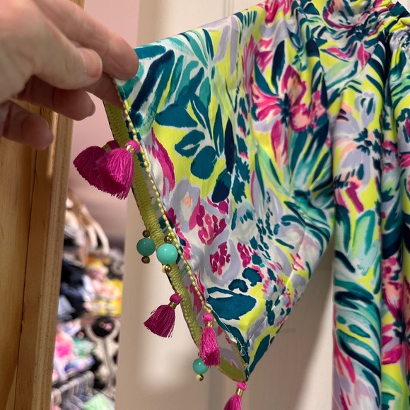 HTF   EUC Lilly Pulitzer Payge off the shoulder  Dress Size Medium  🦄🦄🦄 - Picture 9 of 10